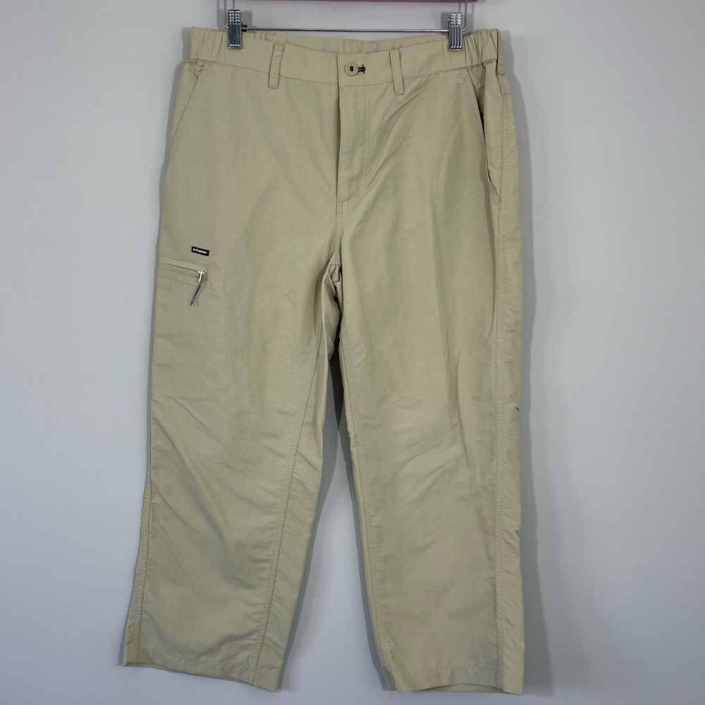Patagonia Khaki Cream 100% Windbreaker Slick Pants